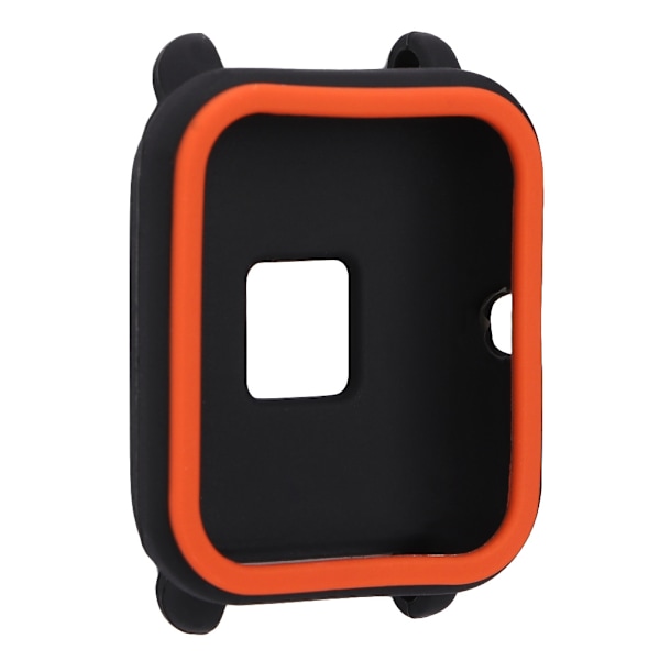 Dubbelfärgat mjukt silikonfodral för Huami Youth Version Smartwatch (svart orange)