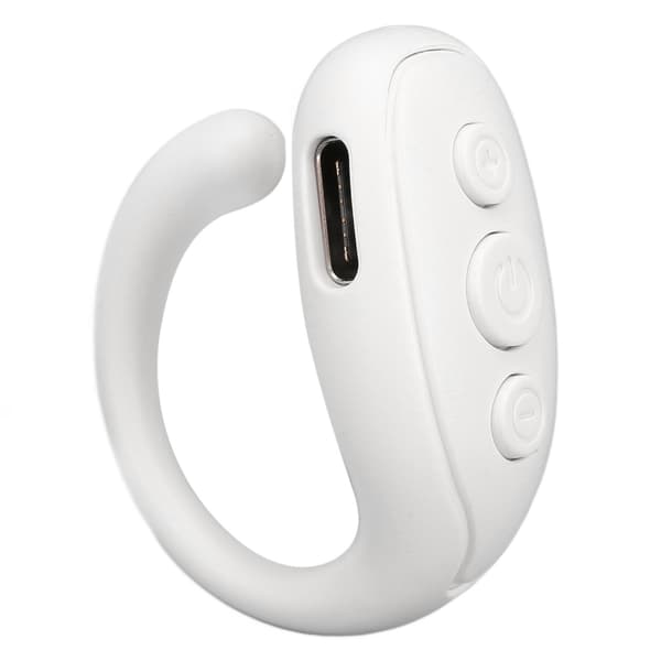 Mobiltelefon Bluetooth-fjärrkontroll ABS-ringform Lång batteritid Kamerafjärrkontroll för surfplatta Vit