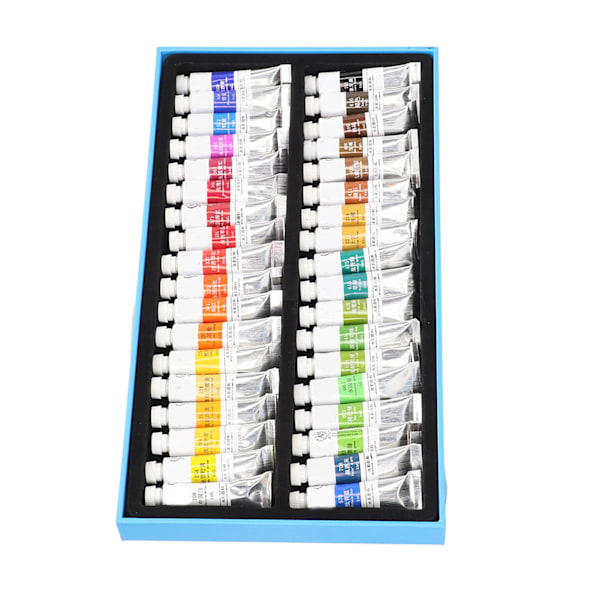 Akvarellfärg tubset 5 ml transparent pigment snabb torkning återanvändbar enkel blandning hög mättnad konst akvarellkit 36 färger