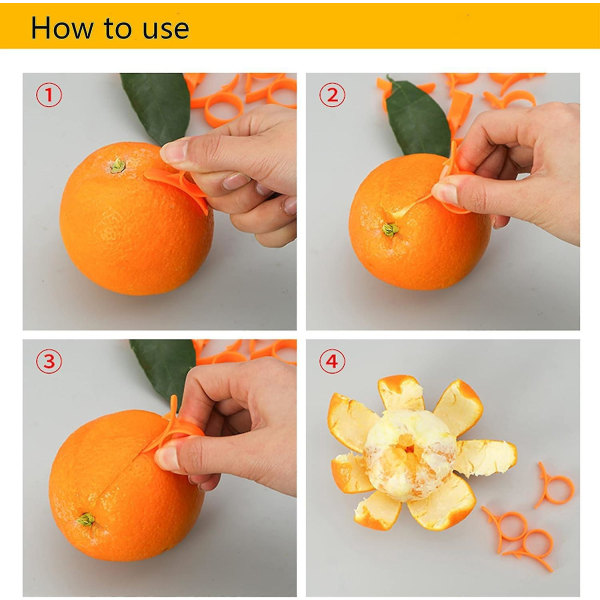 Citrus Zester Peeler Set - Helppo hedelmäleikkuri ja avaaja appelsiineille
