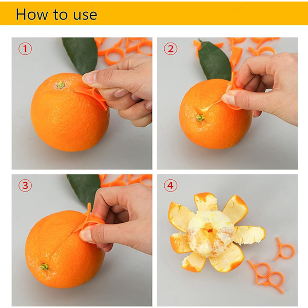 Citrus Zester Skalare Set - Enkel fruktskärare och öppnare för apelsiner