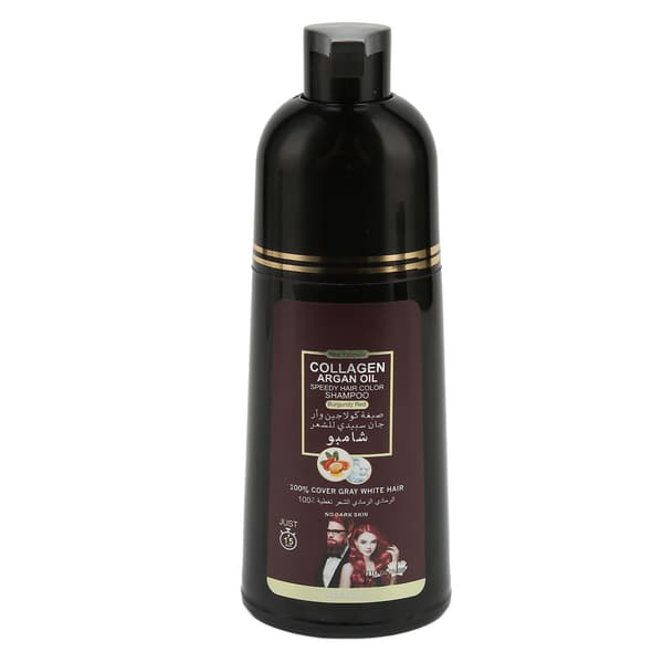 Hårfarvningsshampoo Hurtig farvning Nærende Reparerende Vinrød Urtehårfarveshampoo til daglig brug 400ML