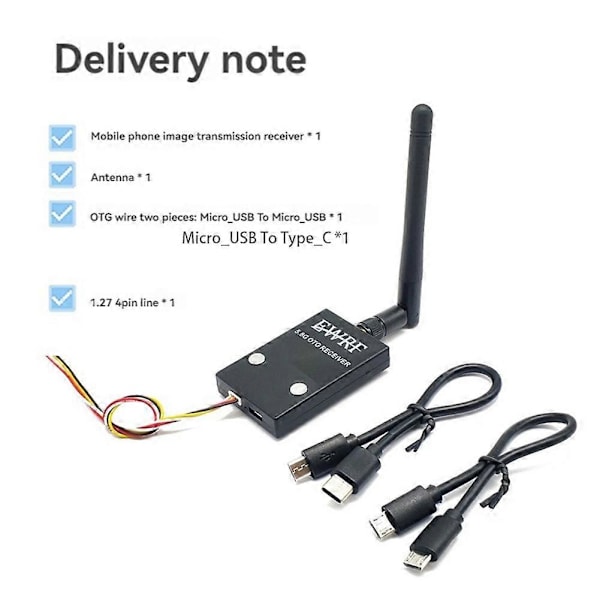 UVC OTG 5.8G 56CH Ljud FPV Mottagare OTG Mottagare