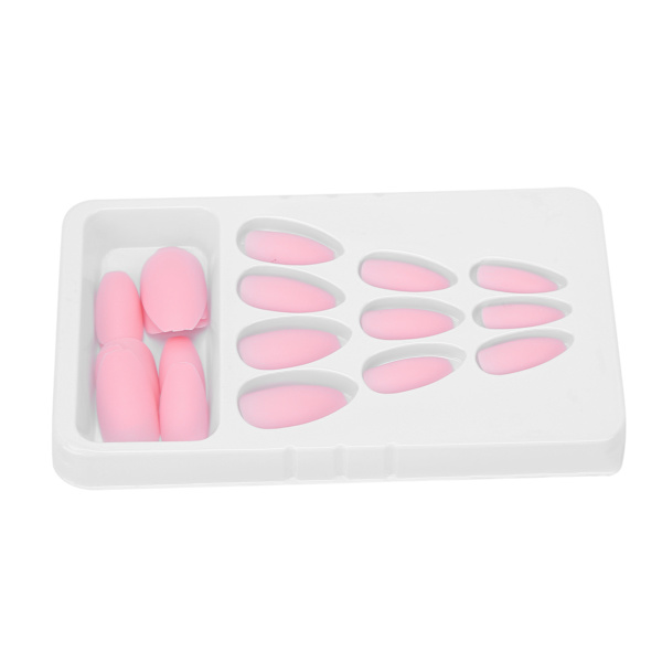 24 kpl Nail Art Tips Set Matt Pure Color Tekokynnet Tekokynnet Täyskantiset cover F124
