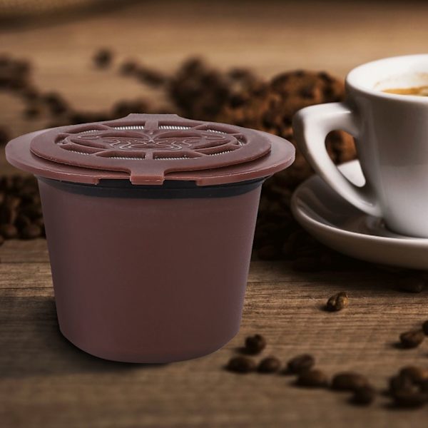 3 st återanvändbara kaffekapslar för hushåll, påfyllningsbara kapslar, passar för Nespres (kaffe)
