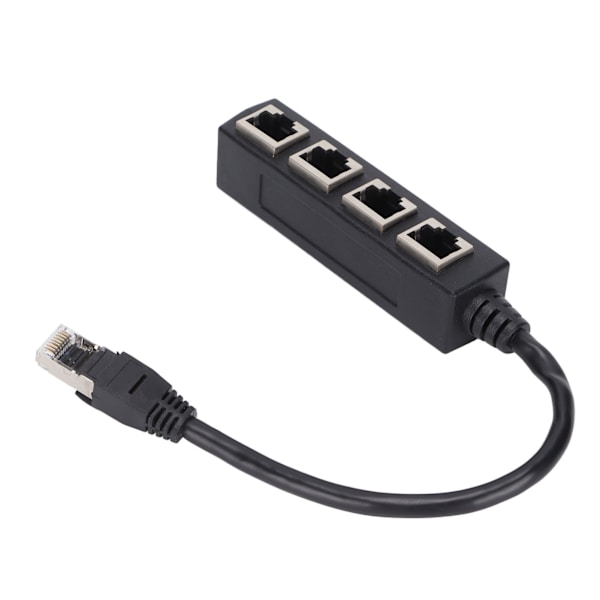 RJ45 Splitter Adapter 1 till 4 Port Smidig överföring Utmärkt anslutning Nätverkskabel Adapter
