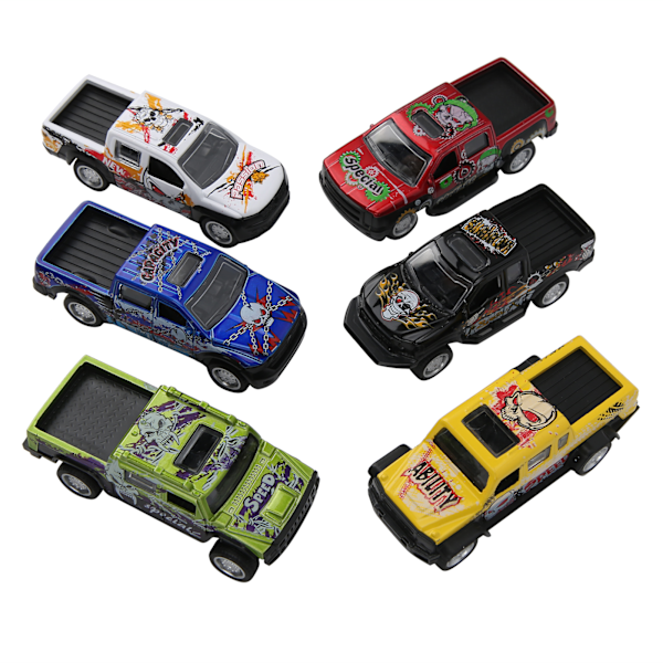 6 kpl 1:64 automallin simulointi seos kuorma-auto sarja lava-auto malli lapsen lelu#1