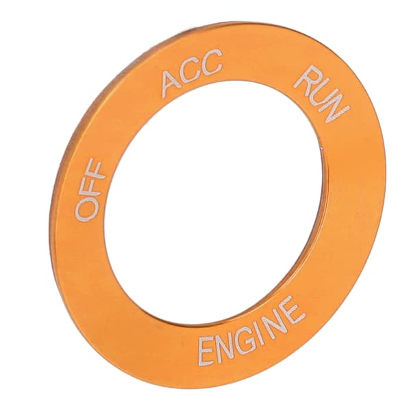 Motor Start Stop Afbryderring Aluminiumlegering Rustfri Erstatning for Dodge Challenger 2010‑2021 Orange