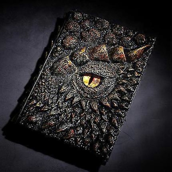 A5 Drageøje Notesbog DIY Vintage Resin Cover Notesblok Dagbog Journal