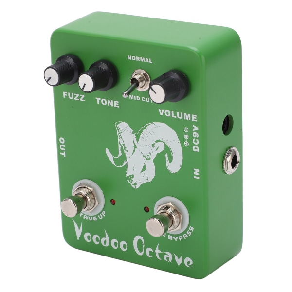 Voodoo Octave Fuzz gitareffektpedal - Justerbar, enkel True Bypass