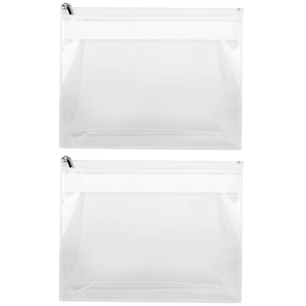 2 stk EVA Transparent Makeup Taske Rejse Bærbar Kosmetisk Toiletartikler Opbevaring Taske Organizer