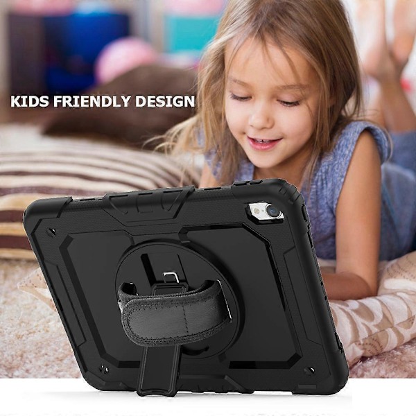 Utility Case til iPad 10.2 2021/2020 / 2019 [9., 8. og 7. generation] Hård, stødsikker beskyttelse med 360 graders drejestativ, skulderrem og