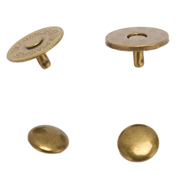 50 sarjaa magneettinapin kiinnitysnapit 18x2 mm ohut, korkeakovuus metalliseos Magneettiset kiinnikkeet kukkaro Vaatetus Pronssi
