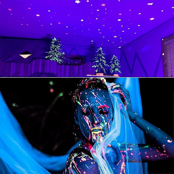 2025 Ny UV-ljusramp, 36W UV-strålkastare Lila Ljus 12 lysdioder, Svartljuslampa Vägglampa Scenljus