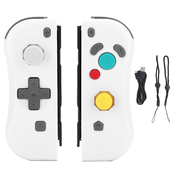 Trådløs gamepad venstre høyre Bluetooth spillgrep håndtak med NFC Awake for NS SwitchWhite