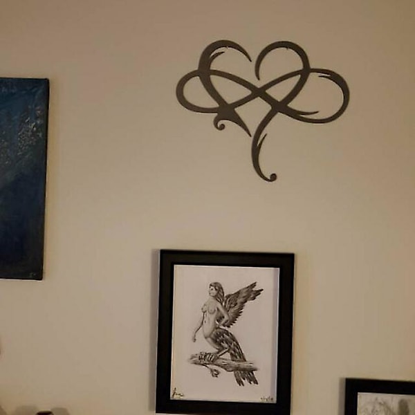 Evig kärlek metallväggdekoration - 40,5*35,5cm
