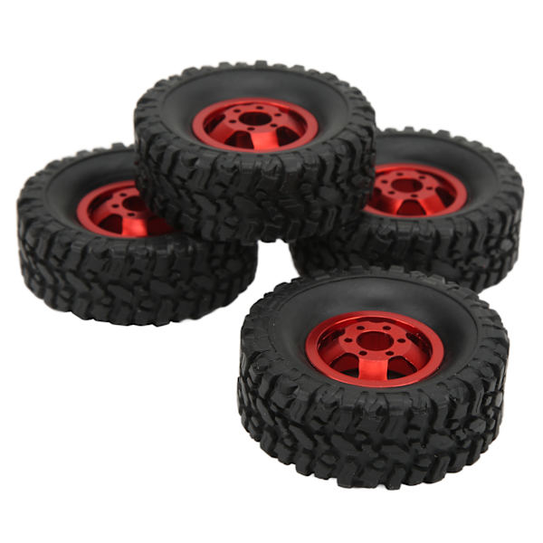 4WD gummidäck aluminiumlegering hjulnav för WPL C14 C24 B14 B24 B16 B36 1/16 RC bil uppgraderingsdel röd
