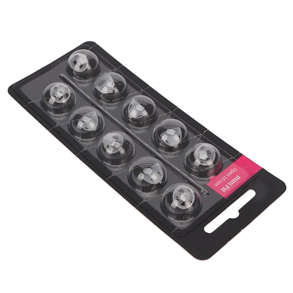 10 st Hörselförstärkare Öppna kupoler 10MM Silikon Transparent Mjuk Förhindra statiska öronproppar Tips