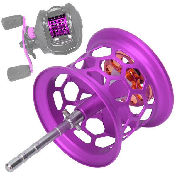 Aluminiumlegering Modificeret Wire Cup DIY Fiske Lure Baitcast Reel Fiskehjul Tilbehør Lilla