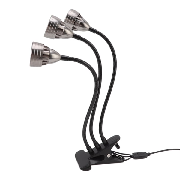 Växtlampa inomhus Full Spectrum LED växtlampa Clip USB-driven Succulent Fill Lamp 3 huvuden
