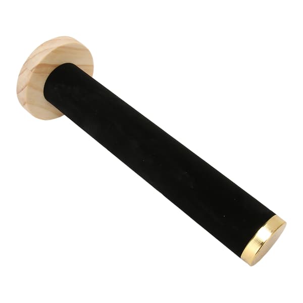 Sammet Vertikalt Torn Svart Display Armband Smycken Klocka T Bar Hållare för Hårband Sovrum