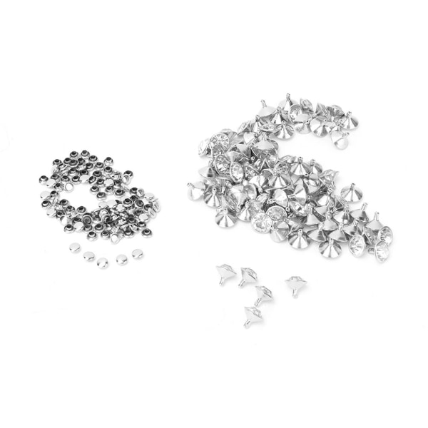 Kangas Crystal Inlay Rapid niitit 12mm Spots Studs Cap DIY-nahka-askartelukoristeluun (kulta)