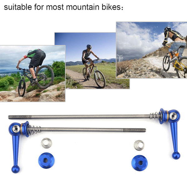2 stk. Ultralette Titanium Alloy Hurtigudløserspyd Cykel Udskiftning Reparationsdele (Blå)