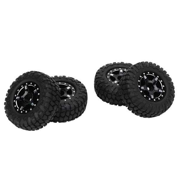 RC-bilhjul och däck för Axial SCX24 modell 1/24 fjärrstyrd bil uppgraderingstillbehör svart