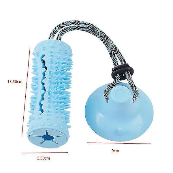 Sugproppsboll Hundleksak, Interaktiv Dragkamp Hundleksak med Sugpropp, Matutdelningsboll Leksaker, Hundtuggleksaker, Oförstörbara Hundleksaker - CHSZ Blå