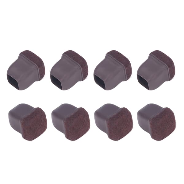 8 st Stolsbensskydd TPE Golvskydd Möbelbenskydd Set Kit för Bord Pall Brun S