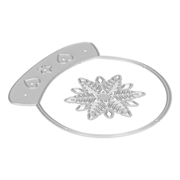 Präglingsstansar i kolstål, kristallkula, snöstjärneform, skär för DIY-skrapbokhantverk