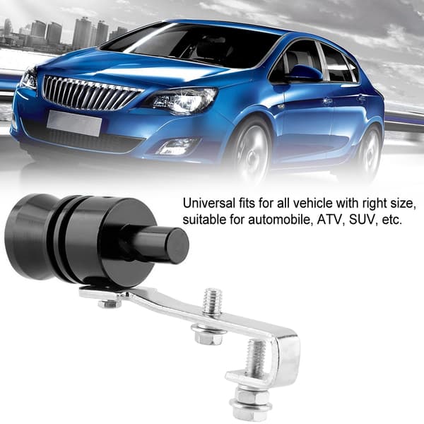 Universal Bil Eksosrør Turbo Fløyte for Bil ATV SUV Auto Tilbehør (Svart)