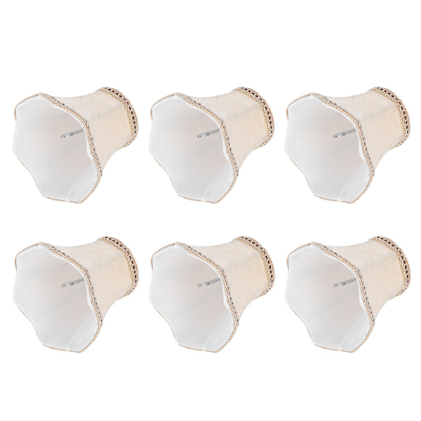 6 st. Tyglampskärmar Vägglampaöverdrag Chandelier Lampskärm för Heminredning Ljustillbehör