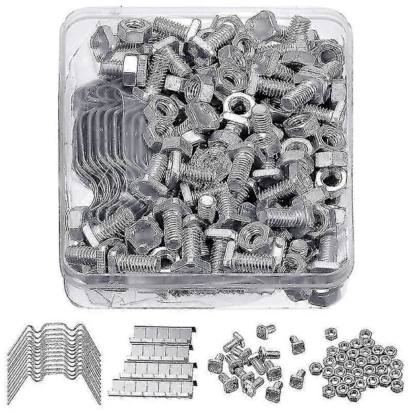 400 stk. Drivhus Reparationssæt Inkluderer 100 Glasclips M Trådclips, 100 Z Overlapsclips Og 100 Gree