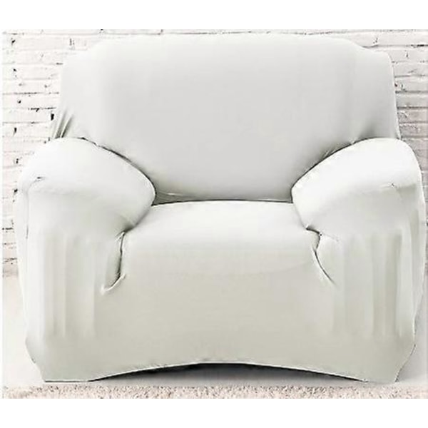 Hvidt Strækbart Polyester Sofa Lænestolsbetræk Dekor Stue Støvtæt Sofabetræk og Beskyttelse