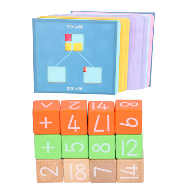 Barn Träblock Artimetik Leksaker Nummer Räkning Block Matematik Pedagogisk Leksak