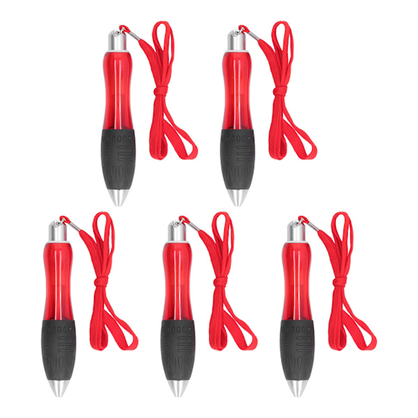 5 st Big Fat Pens Red Body Infällbara Big Fat Kulspetspennor med hängrep för artrit