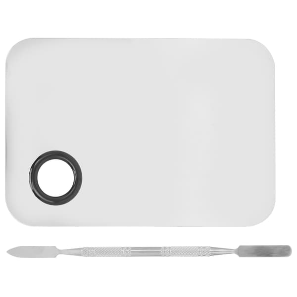 Makeup Mixing Palette Spatel Rustfrit Stål Foundation Læbestift Farveblandingspalet