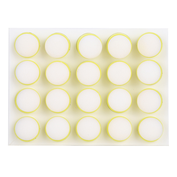 20 stk finger svamp daubers gul barn DIY maling blekkpute stempling verktøy bokser