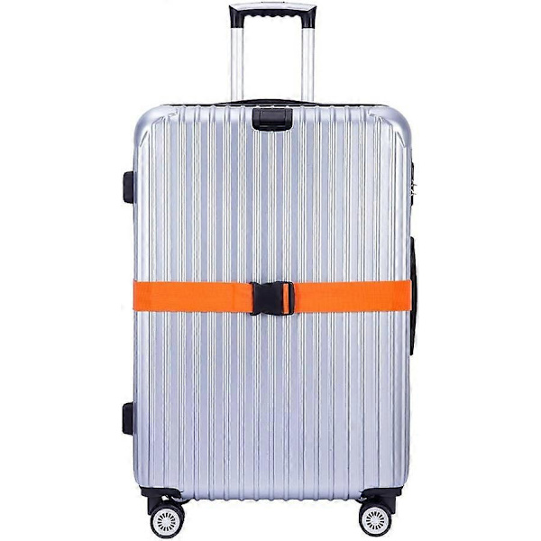 4X Oranssi Sangle Valise Voyage Säädettävät Matkatavaravyöt 20\"-32\", 5cm/185cm