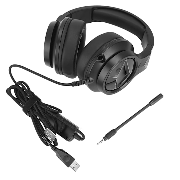 TAIDU Gaming Headset 7.1 Surround Sound Headset med mikrofon Øreputer RGB Lys for PC Bærbar PC