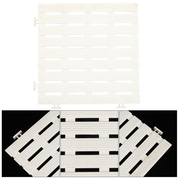 4 kpl uima-altaan PVC-lattia liukumaton matto Liukumaton matot Tarvikkeet Valkoinen