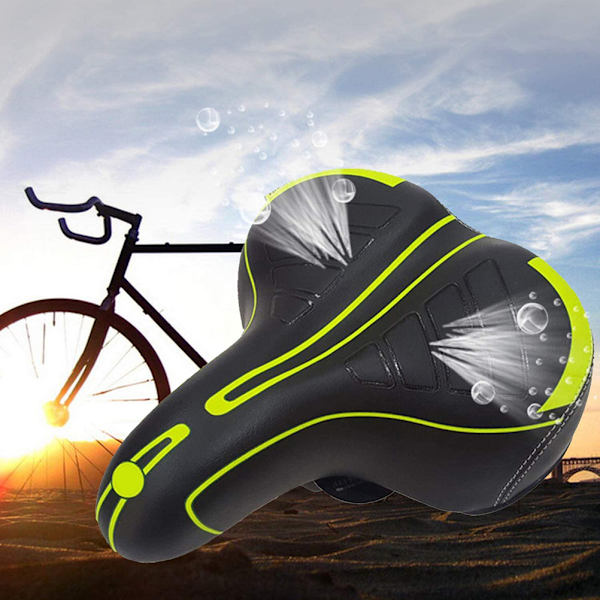 Bred mjuk cykelsadelkudde stötssäker design stor rumpa cykelsadel för MTB mountainbike hopfällbar cykel landsvägscykel spinningcykel