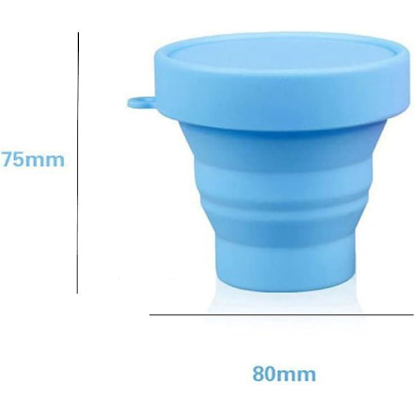 3 pakke med 170 ml sammenklappelige silikonekopper til picnic og udendørs vandreture