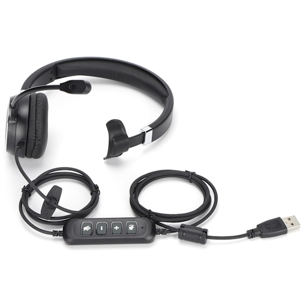 Telephone Headset USB Singe‑Ear Telephone Headset with Microphone and Audio Control