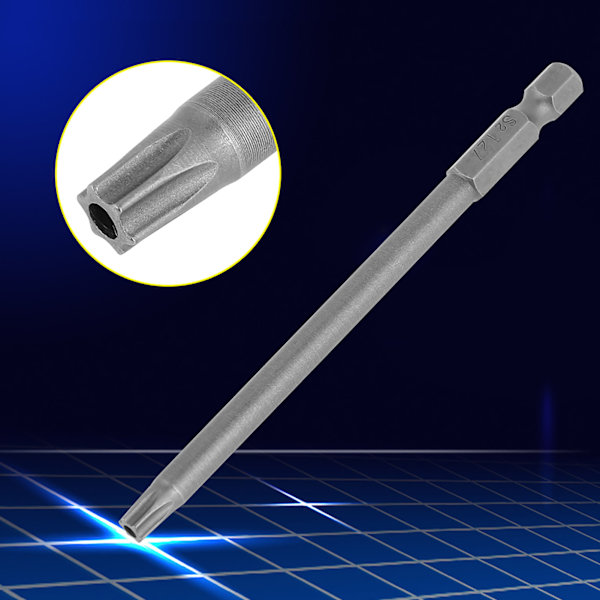 10 kpl 100 mm 1/4 tuuman kuusiovarsi S2 teräs tähtipää ruuvimeisseli BST set