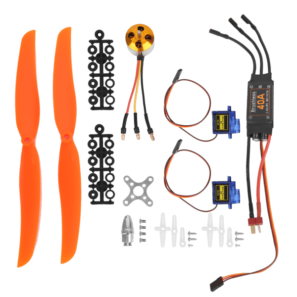 A2212 1000KV Borstlös Motor 40A ESC SG90 9G Mikro Servo 1060 Propeller för RC-plan (1000KV Motor 40A ESC 9G Servo 1060 Propeller )