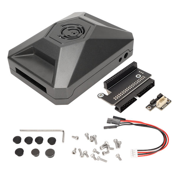 Case för utvecklingskort för Jetson Nano Professional Aluminium Skyddsskal med GPIO-adapterkort grå