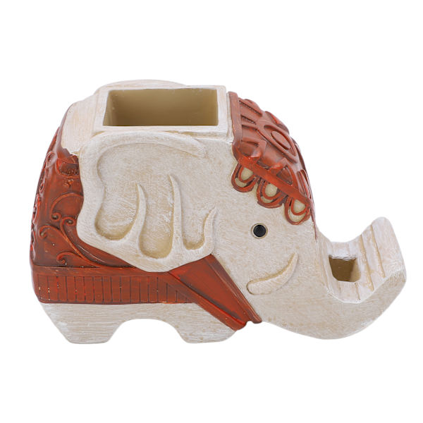 Elefant Pen Beholder Syntetisk Resin Multifunktionel Opbevaring Levende Smuk Modellering Stærk Holdbar Telefonholder