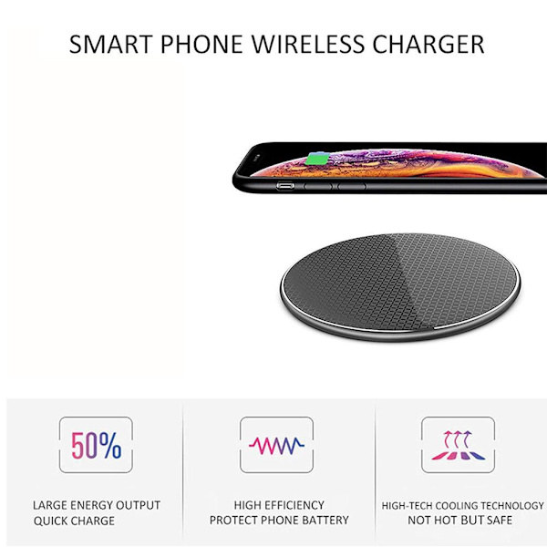 Langaton laturi Langaton latausasema Yhteensopiva IPhonelle Huaweille Xiaomille